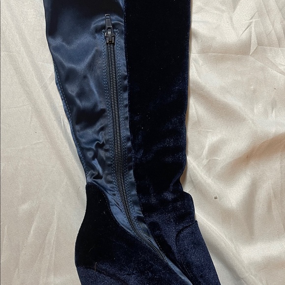 JustFab Midnight Velvet Over the Knee Boots - Picture 9 of 13
